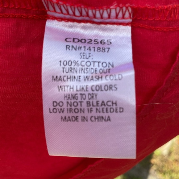 TCEC Red Sleeveless Ruffle Dress With Pom Pom Shoulder Ties - Picture 6 of 9